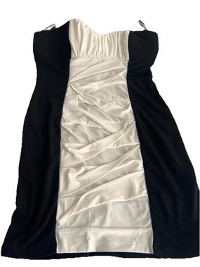 Ruby Rox Juniors Black white Strapless Club Dress Medium Size